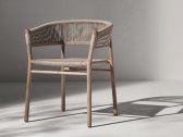 Кресло деревянное плетеное Ethimo Kilt тик, роуп натуральный тик, песочный Фото 7