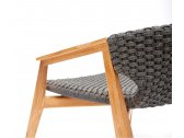 Кресло деревянное плетеное Ethimo Knit синтетическая нить, тик Фото 6