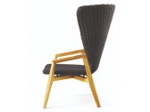 Кресло деревянное плетеное Ethimo Knit тик, роуп тик, серый Фото 5