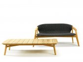 Столик деревянный кофейный Ethimo Knit тик натуральный Фото 6