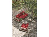 Кресло деревянное с подушками Ethimo Costes тик, акрил натуральный, белый Фото 9