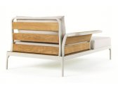 Правый лежак деревянный с подушками Ethimo Meridien акрил, алюминий, тик Фото 4