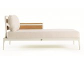Левый лежак деревянный с подушками Ethimo Meridien акрил, алюминий, тик Фото 2