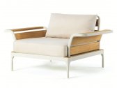 Кресло деревянное с подушками Ethimo Meridien акрил, алюминий, тик Фото 1
