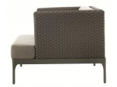 Кресло плетеное лаунж с подушками Ethimo Infinity алюминий, искусственный ротанг, акрил серый Фото 4