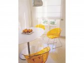 Комплект прозрачных стульев PEDRALI Gliss Set 4 металл, пластик желтый Фото 3