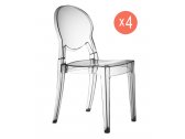 Комплект прозрачных стульев Scab Design Igloo Set 4 поликарбонат прозрачный Фото 1