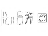 Комплект прозрачных стульев Scab Design Igloo Set 2 поликарбонат серый Фото 2