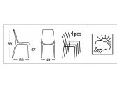 Комплект прозрачных стульев Scab Design Vanity Set 4 поликарбонат прозрачный Фото 6