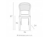 Комплект прозрачных стульев Siesta Contract Bee Set 2 поликарбонат черный Фото 6