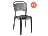 Комплект прозрачных стульев Siesta Contract Bee Set 4 поликарбонат черный Фото 1