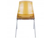 Комплект прозрачных стульев Siesta Contract Allegra Set 2 сталь, поликарбонат янтарный Фото 3