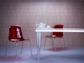 Комплект прозрачных стульев Siesta Contract Allegra Set 2 сталь, поликарбонат красный Фото 6