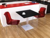 Комплект прозрачных стульев Siesta Contract Allegra Set 4 сталь, поликарбонат красный Фото 9