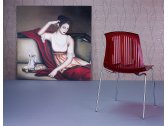 Комплект прозрачных стульев Siesta Contract Allegra Set 4 сталь, поликарбонат красный Фото 11