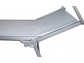 Шезлонг-лежак металлический с козырьком CiCCAR Extralusso алюминий, ПВХ Traforato Ram 105 Фото 10