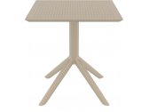 Стол пластиковый Siesta Contract Sky Table 70 сталь, пластик бежевый Фото 7