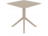 Стол пластиковый Siesta Contract Sky Table 70 сталь, пластик бежевый Фото 6