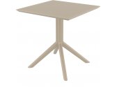 Стол пластиковый Siesta Contract Sky Table 70 сталь, пластик бежевый Фото 1