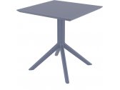 Стол пластиковый Siesta Contract Sky Table 70 сталь, пластик темно-серый Фото 1