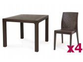 Комплект пластиковой мебели DELTA Arizona Siena полипропилен коричневый Фото 1