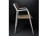 Кресло плетеное RosaDesign Gilda алюминий, роуп песочный Фото 3