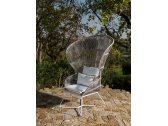 Кресло плетеное RosaDesign Virgo  алюминий, роуп, ткань белый, коричнево-черный, белый Фото 5