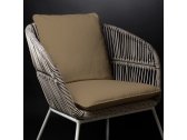Подушка на спинку для кресла RosaDesign Virgo  ткань белы, шоколадный Фото 1