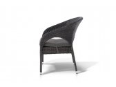 Кресло плетеное 4SIS Корретто алюминий, искусственный ротанг, ткань коричневый Фото 4