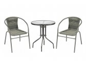 Комплект плетеной мебели Afina Асоль-1G искусственный ротанг, сталь серый Фото 1