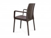 Кресло пластиковое DELTA Napoli полипропилен коричневый Фото 2