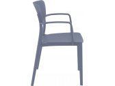 Кресло пластиковое Siesta Contract Loft стеклопластик темно-серый Фото 6