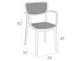 Кресло пластиковое Siesta Contract Loft стеклопластик темно-серый Фото 2