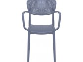 Кресло пластиковое Siesta Contract Loft стеклопластик темно-серый Фото 5