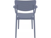 Кресло пластиковое Siesta Contract Loft стеклопластик темно-серый Фото 7