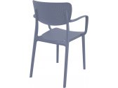 Кресло пластиковое Siesta Contract Loft стеклопластик темно-серый Фото 8