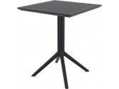 Стол пластиковый складной Siesta Contract Sky Folding Table 60 сталь, пластик черный Фото 2