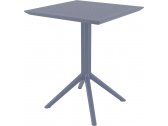 Стол пластиковый складной Siesta Contract Sky Folding Table 60 сталь, пластик темно-серый Фото 2