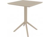 Стол пластиковый складной Siesta Contract Sky Folding Table 60 сталь, пластик бежевый Фото 6