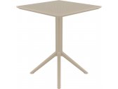 Стол пластиковый складной Siesta Contract Sky Folding Table 60 сталь, пластик бежевый Фото 7