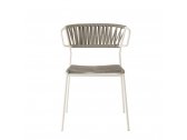 Кресло плетеное Scab Design Lisa Filo сталь, роуп лен, серебристый Фото 4