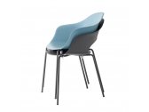 Кресло пластиковое Scab Design Lady B сталь, технополимер антрацит, терракотовый Фото 3