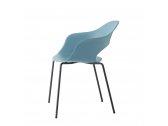 Кресло пластиковое Scab Design Lady B сталь, технополимер антрацит, голубой Фото 3