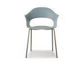 Кресло пластиковое Scab Design Lady B сталь, технополимер черный, голубой Фото 4