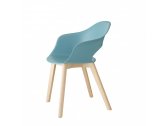 Кресло пластиковое Scab Design Natural Lady B бук, технополимер отбеленный бук, голубой Фото 2