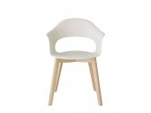 Кресло пластиковое Scab Design Natural Lady B бук, технополимер отбеленный бук, лен Фото 2