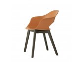Кресло пластиковое Scab Design Natural Lady B бук, технополимер черный бук, терракотовый Фото 2