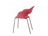Кресло с обивкой Scab Design Lady B Pop сталь, технополимер, ткань черный, коралловый Фото 2