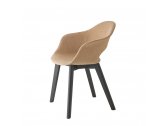 Кресло с обивкой Scab Design Natural Lady B Pop бук, полипропилен, ткань черный бук, тортора Фото 3