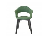 Кресло с обивкой Scab Design Natural Lady B Pop бук, полипропилен, ткань черный бук, зеленый Фото 2